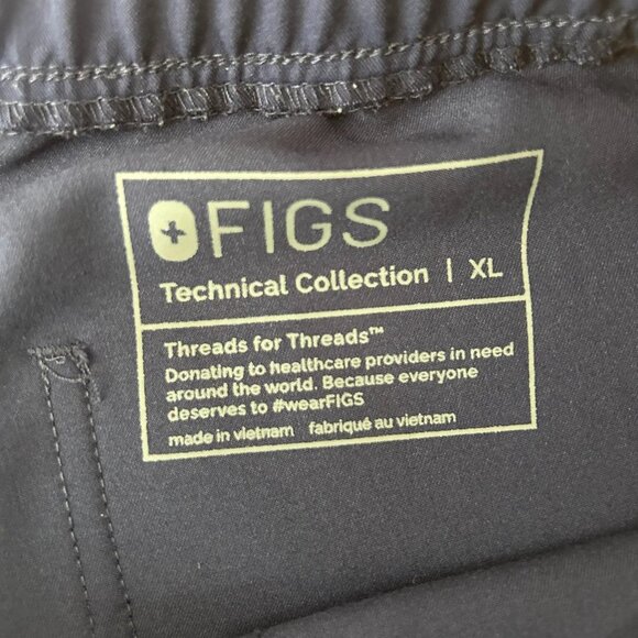FIGS Zamora Jogger High Waisted Scrub Pants Womens XL Navy Zip Cargo Technical - Picture 9 of 12